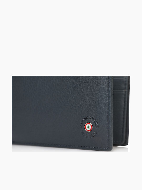 Leather Men's Wallet Classic Blue