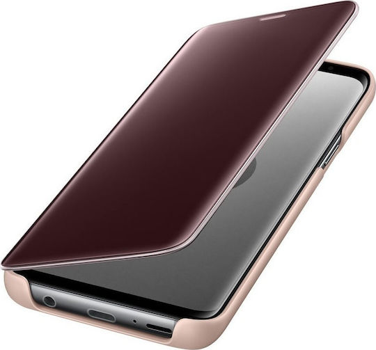 Hurtel Clear View Book Πλαστικό Ροζ Χρυσό (Galaxy S20+)