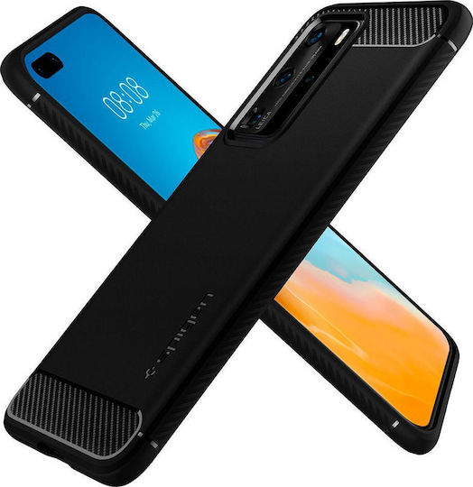 Spigen Rugged Armor Silicone Back Cover Black (Huawei P40 Pro)