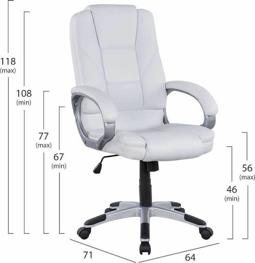 HomeMarkt Jaya Bürostuhl Exekutive Weiß