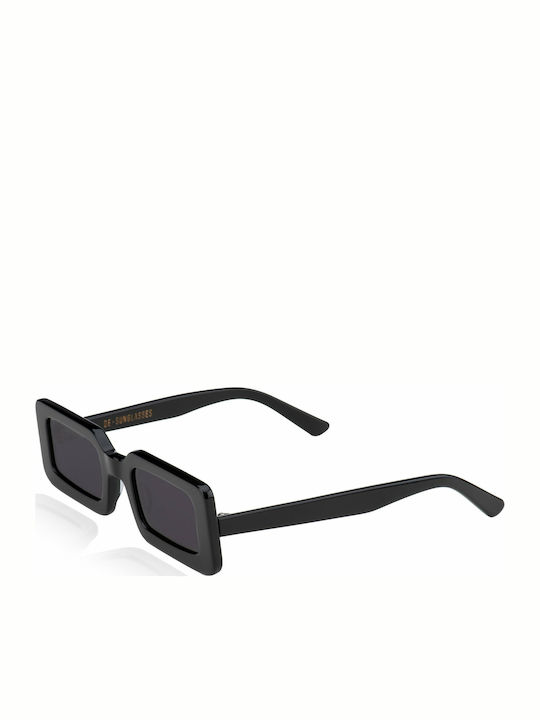 De-Sunglasses Delta Sunglasses with Black Plastic Frame and Black Lens