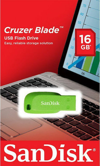 Sandisk Cruzer Blade 16GB USB 2.0 Stick Green