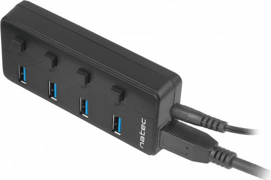Natec Mantis Hub 4 Θυρών USB 3.0 με σύνδεση USB-A