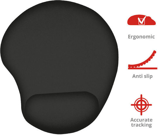 Trust Bigfoot Gel Mouse Pad 236mm with Wrist Support Black 16977