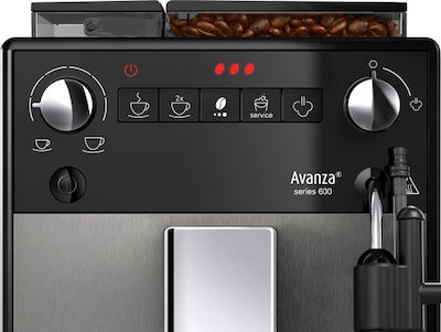 Melitta Avanza F 270-100 Αυτόματη Μηχανή Espresso 1450W Πίεσης 15bar με Μύλο Άλεσης Γκρι