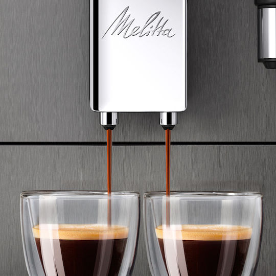 Melitta Avanza F 270-100 Automatic Espresso Machine 1450W Pressure 15bar for Cappuccino with Grinder Gray