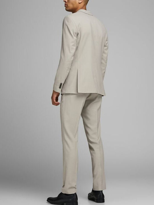 Men's Winter Suit Jacket Slim Fit Beige