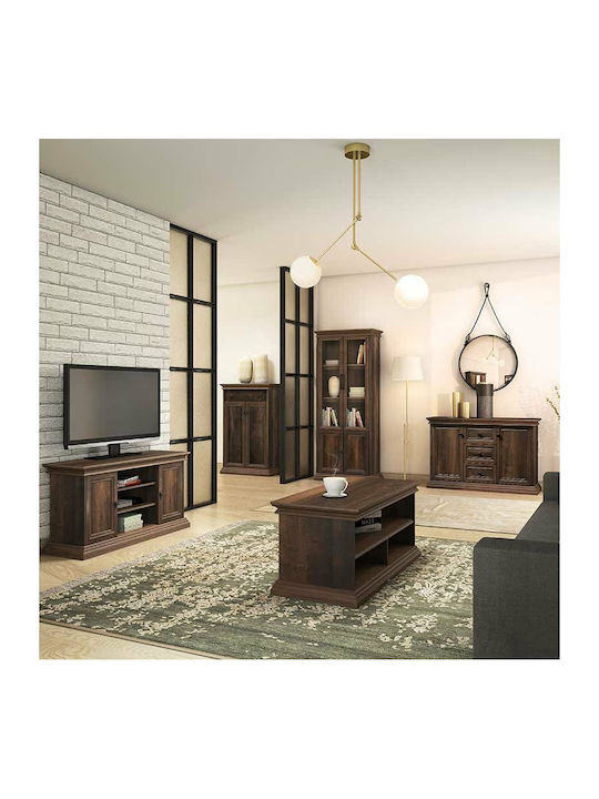 Sideboard Mozart Wooden with Drawers Walnut 121x40x76cm
