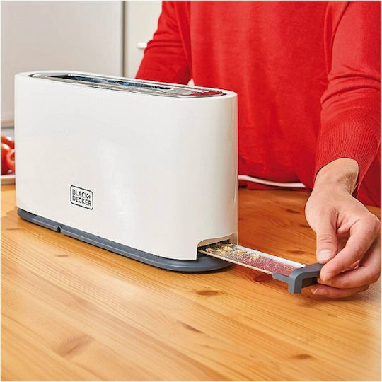 Black & Decker BXTO1001E Φρυγανιέρα 1 Θέσης 1000W Λευκή