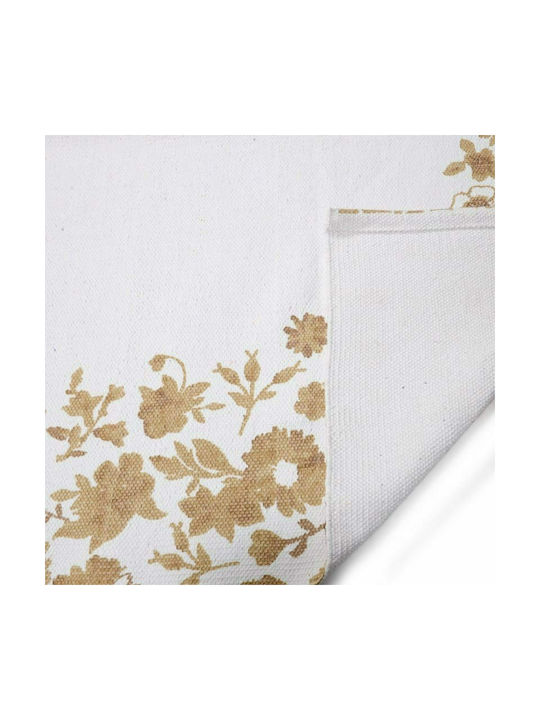 Inart Rug Rectangular Cotton Beige