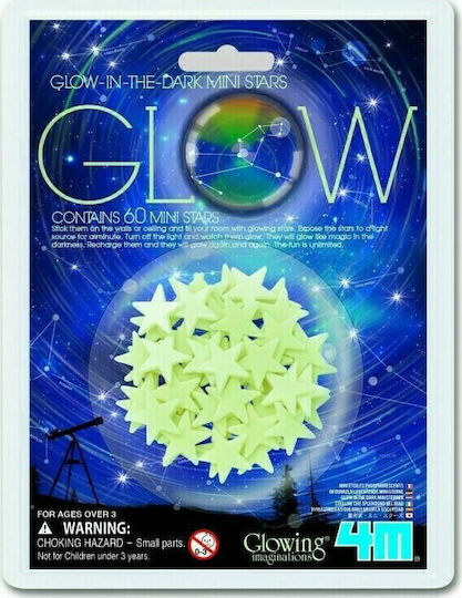 4M Kids Glow-in-the-Dark Wall Sticker Stars Yellow 18x13cm 60pcs