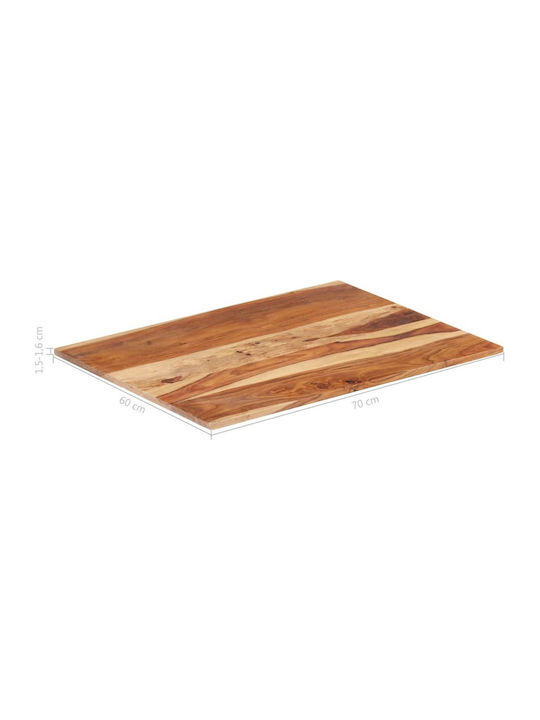 vidaXL Rectangular Table Surface Plastic in Brown Color 60x70cm 285978 1pcs