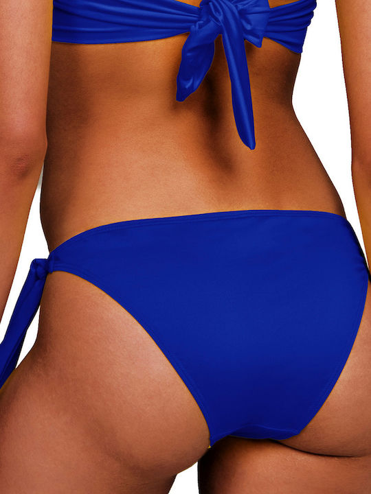 Blu4u Bikini Slip with Ties Blue