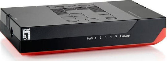 Level One GSW-0507 Unmanaged L2 Switch με 5 Θύρες Gigabit (1Gbps) Ethernet