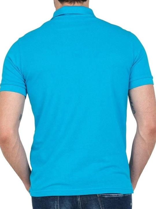 Replay Herren Kurzarmshirt Polo Hellblau