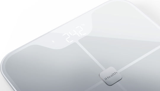 iHealth Fit HS2S Smart Bathroom Scale with Body Fat Counter & Bluetooth White