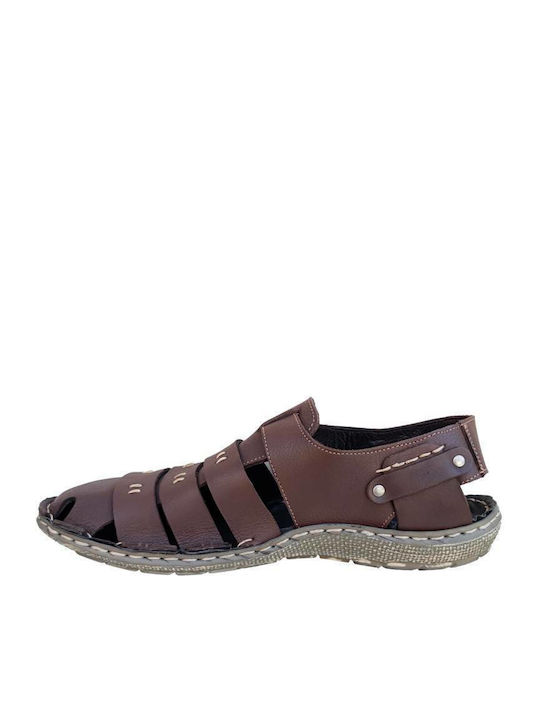 Boxer Men's Leather Sandals Cogniac