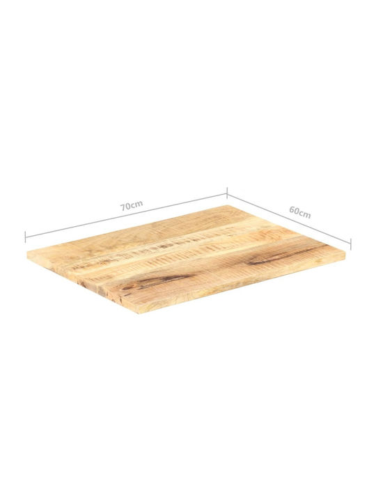 vidaXL Rectangular Table Surface made of Solid Wood 70x60cm 286021 1pcs