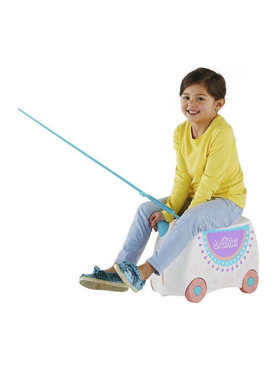Trunki Lola The Llama Детски Куфар За Пътуване Кабинен Твърд Бял С 4 Колела Височина 31см