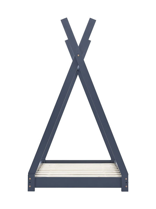 Детско Легло Montessori Единично Сив за Матрак 80x160см