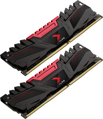 PNY XLR8 16GB DDR4 RAM με 2 Modules (2x8GB) και Ταχύτητα 3200 για Desktop