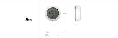 Xiaomi Mi Smart Temperature & Humidity Sensor Indoor Thermometer & Hygrometer Wall Mounted LYWSDCGQ/01ZM