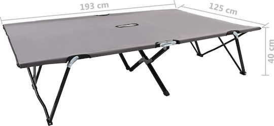 vidaXL Strandliegen Gray Faltbar 193x125x40cm. 1Stück