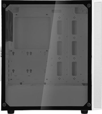 Silverstone FARA R1 Gaming Midi Tower Κουτί Υπολογιστή με Πλαϊνό Παράθυρο Λευκό