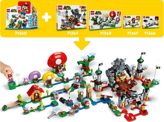 LEGO Super Mario Whomp’s Lava Trouble pentru 6+ Ani 133 Bucăți