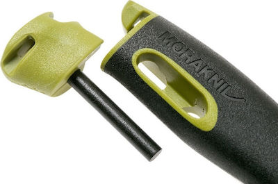 Morakniv Companion Spark Knife Green with Blade made of Stainless Steel in Sheath