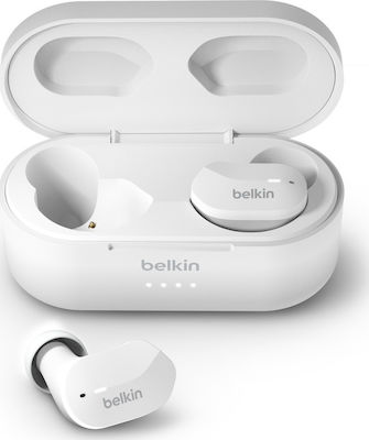 Belkin Soundform In-ear Bluetooth Handsfree Ακουστικά με Αντοχή στον Ιδρώτα και Θήκη Φόρτισης Λευκά
