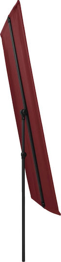 Professionell Garten & Terrassen Sonnenschirm Bodenständer Quadratisch Aluminium Burgundisch mit Ständer 1.8x1.3m 47332