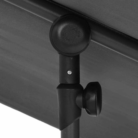 Garten & Terrassen Sonnenschirm Bodenständer Quadratisch Aluminium Schwarz mit Ständer 1.8x1.3m 47330