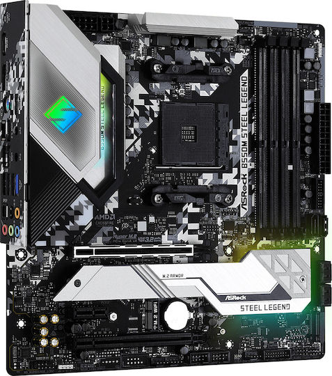 ASRock B550m Steel Legend Motherboard Micro ATX με AMD AM4 Socket 90-MXBCU0-A0UAYZ