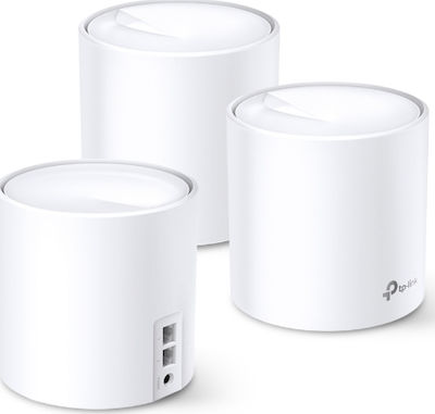 TP-LINK Deco X60 WiFi Mesh Network Access Point Wi‑Fi 6 Dual Band (2.4 & 5GHz) Triple KIt