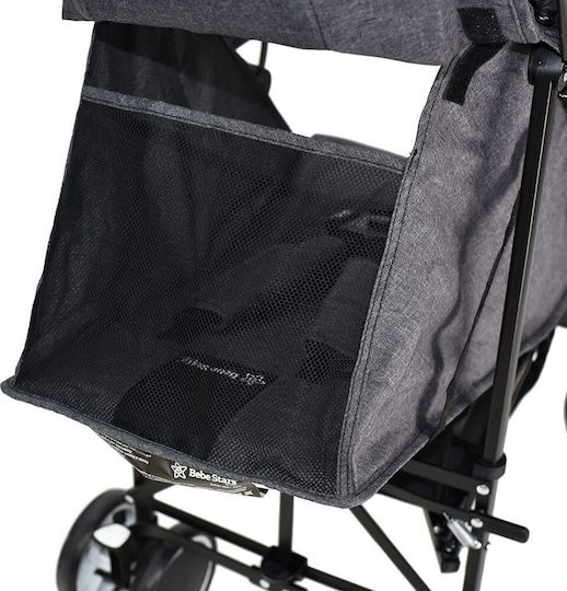 Bebe Stars Lite Umbrella Stroller Suitable for Newborn Gray 6.1kg 180-186