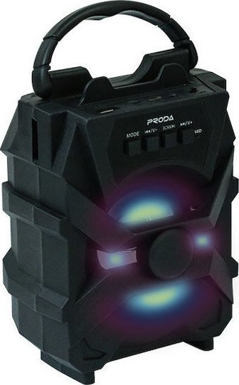 Proda PD-S500 Bluetooth Speaker 5W with Radio and Battery Life up to 4 hours Black