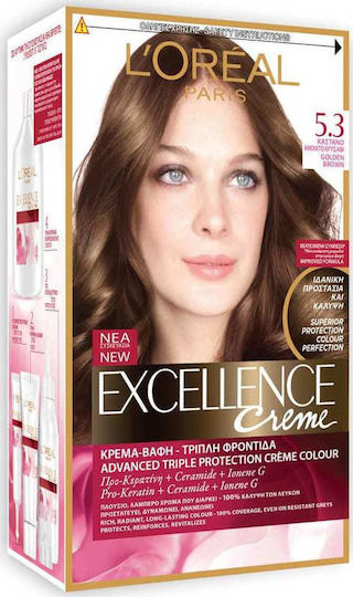 L'Oreal Paris Excellence Creme Vopsea de Păr 5.3 Light Golden Brown 48ml