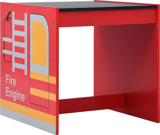 Fire Truck Kids Table and Chairs Set made of Wood Red vidaXL Fire Truck Kids Table and Chairs Set made of Wood Red vidaXL