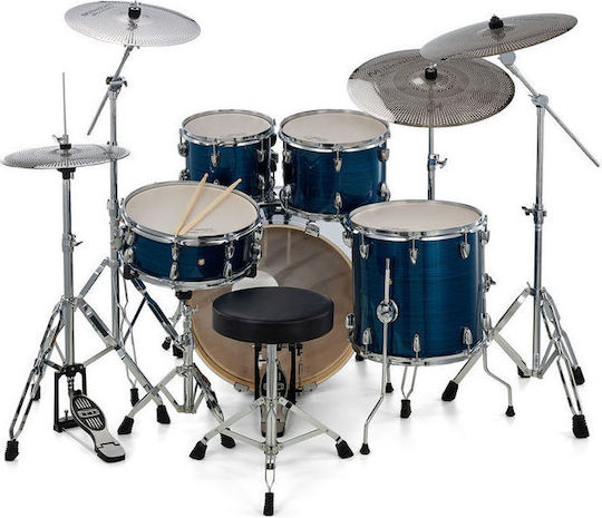 Millenium Hybrid Practice Set Schlagzeug-Set Blaue Fütterung