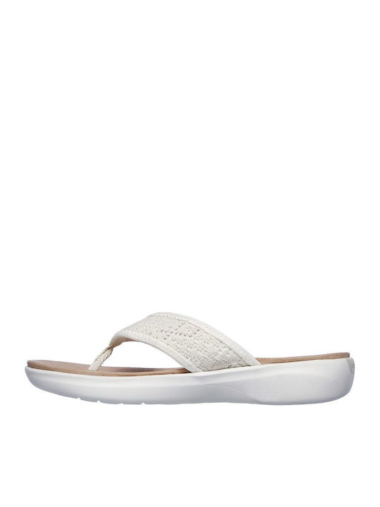 On The Go Luxe Queen Bee Frauen Flip Flops mit Plattform in Beige Farbe