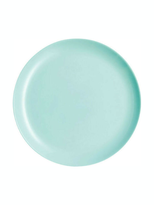 Luminarc Diwali Platou Deșert Sticlă Turquoise cu Diametru 19cm 1buc