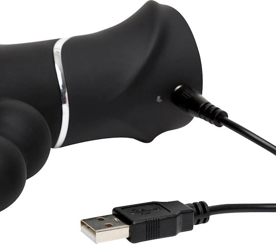 Happy Rabbit Triple Vibrator Doppelter Vibrator 25.4cm Black