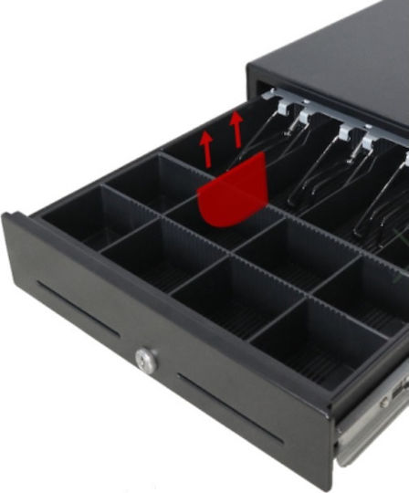 TE Tameiaki Express 505M Cash Drawer Heavy Construction with 8 Coin Slots and 6 Slots for Bills 41x41x10cm