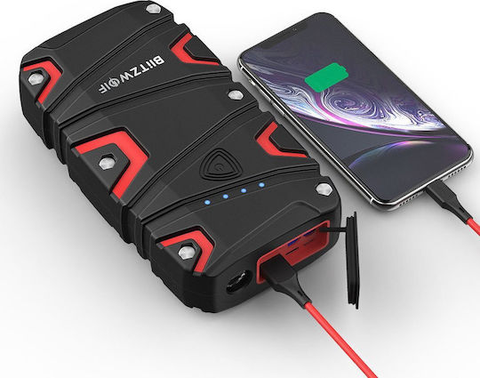 BlitzWolf Bwjs1 Portable Car Battery Starter 12000mAh with Power Bank USB Flashlight 12V 12000mAh