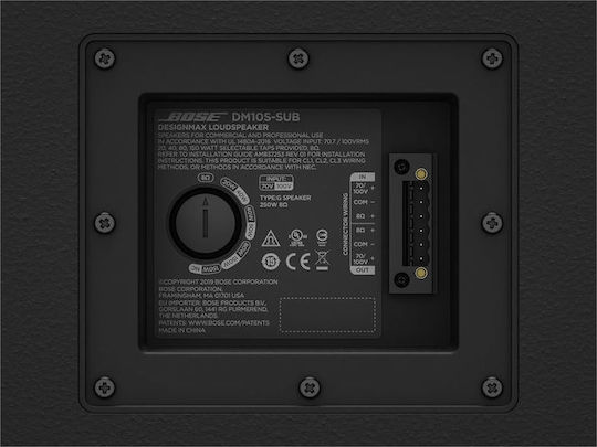 Bose DesignMax DM10S-SUB Παθητικό Επιτοίχιο Ηχείο 250W (Τεμάχιο) Μαύρο