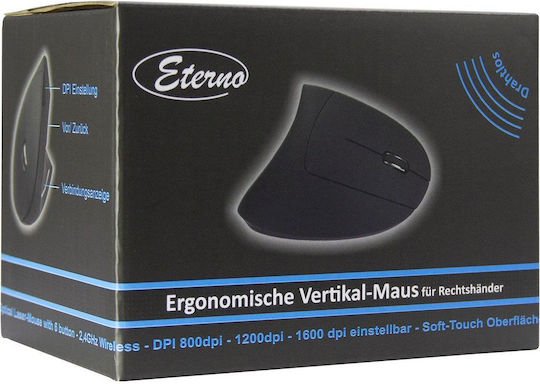 Inter-Tech Eterno KM-206R Wireless Ergonomic Vertical Mouse Negru