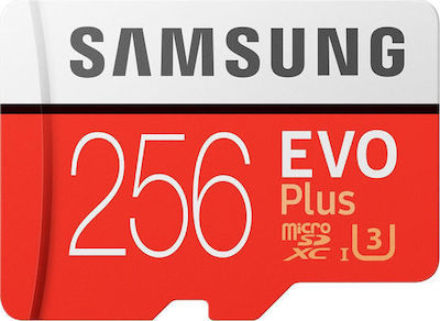 Samsung Evo Plus microSDXC 256GB Class 10 U3 UHS-I με αντάπτορα
