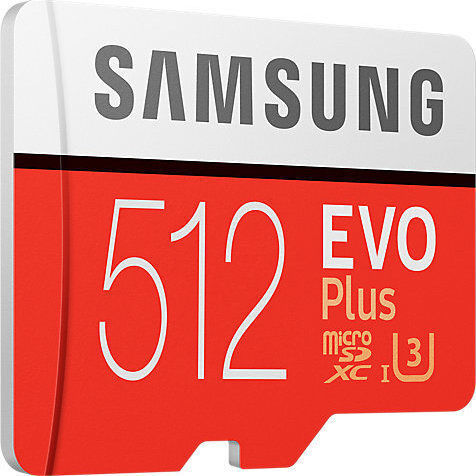 Samsung EVO Plus microSDXC 512GB Class 10 U3 UHS-I with Adapter