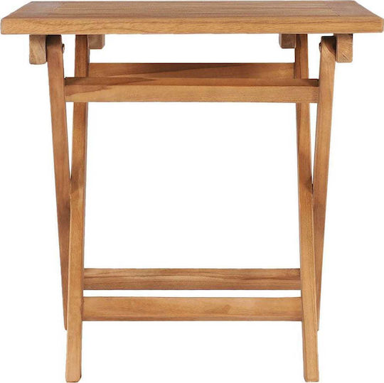 Hilfsmittel Zusammenklappbarer Garten- und Terrassentisch 45x45x45 Braune Hilfsmittel Zusammenklappbarer Garten- und Terrassentisch 45x45x45 Braune